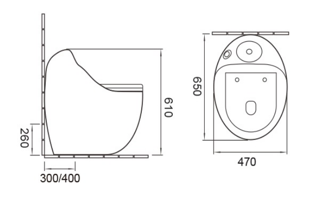 GA801 Washdown / Siphonic one-piece toilet