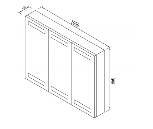 LED Mirror Cabinet MC1065L