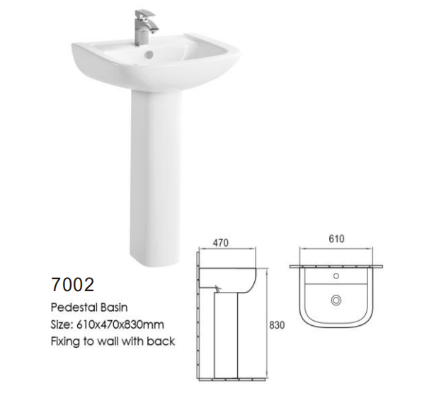 Sally Pedestal Washbasin Series