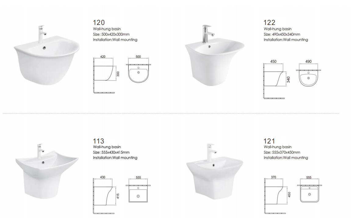 Sally Pedestal Washbasin Series