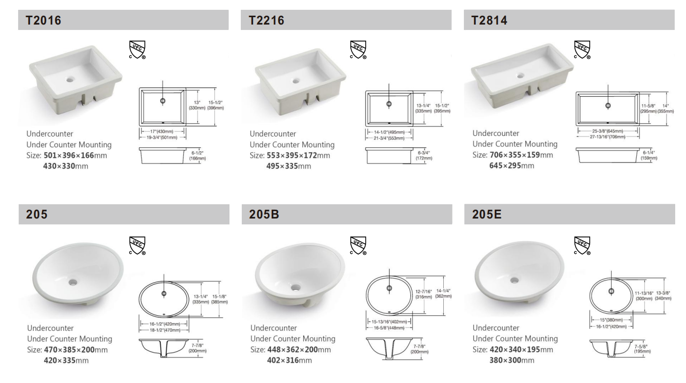 Sally Undermount Sink Series