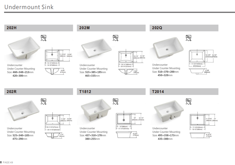 Sally Drop in Washbasin Series