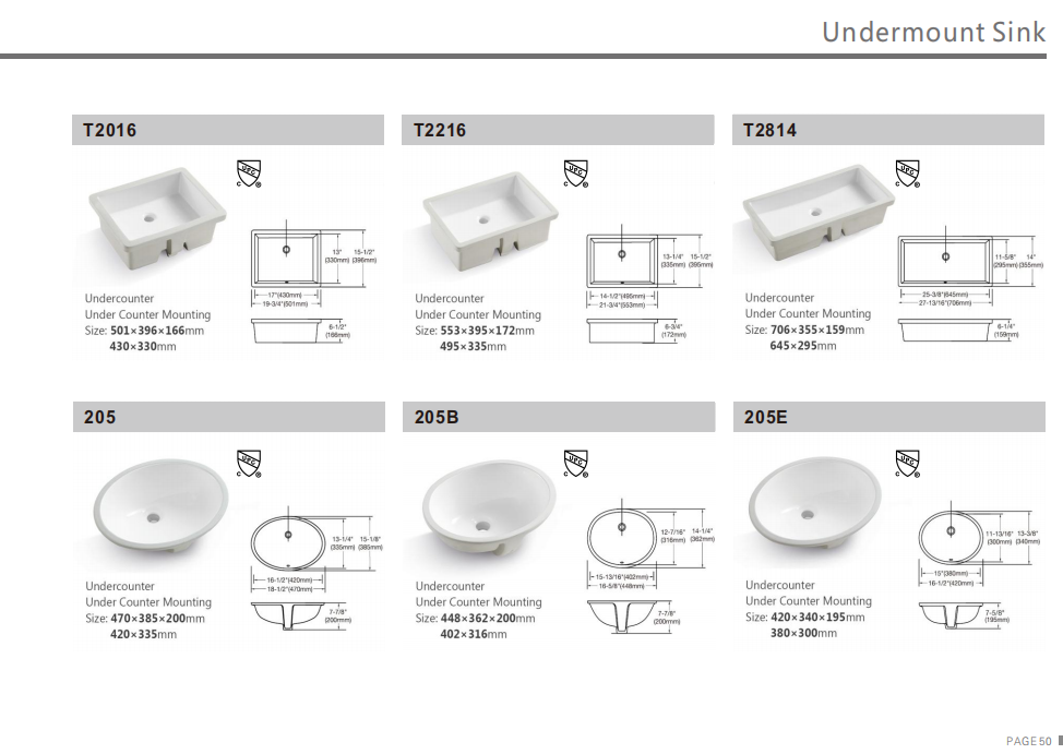 Sally Drop in Washbasin Series