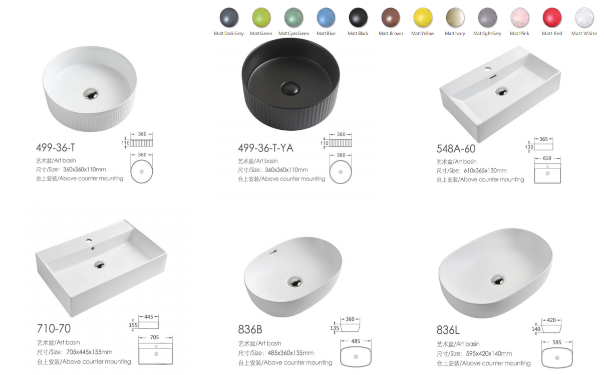 Sally Countertop Washbasin Series