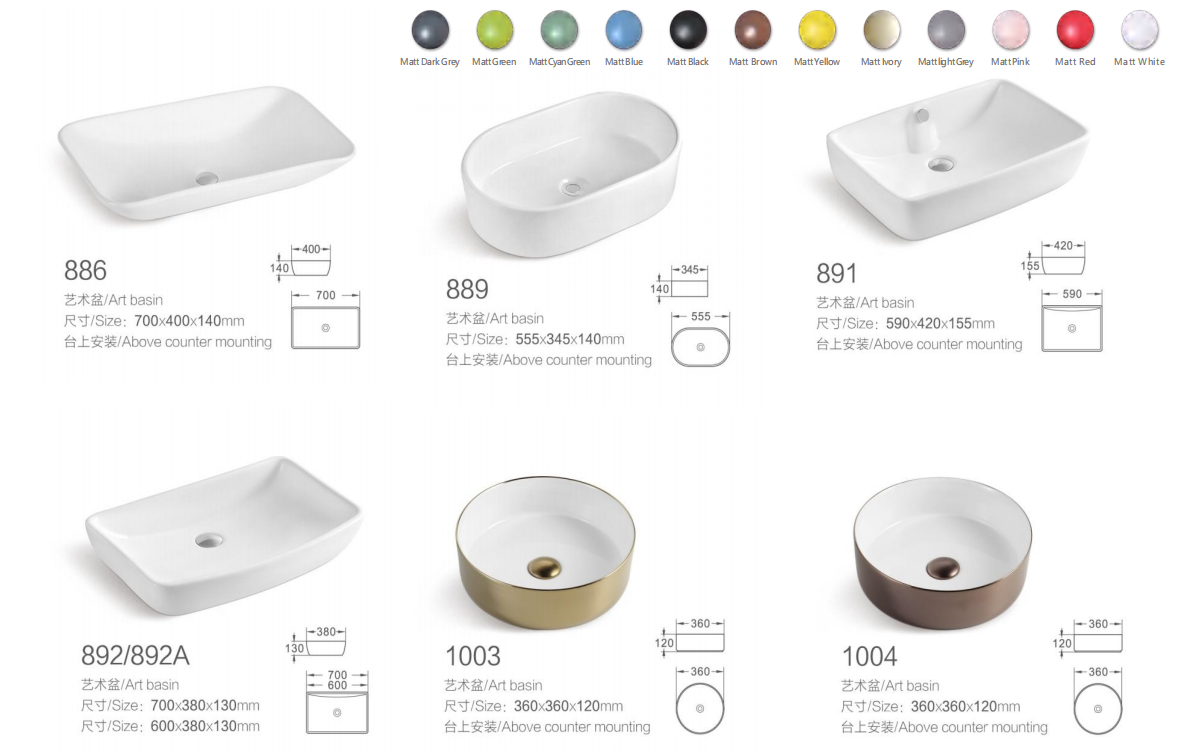 Sally Countertop Washbasin Series