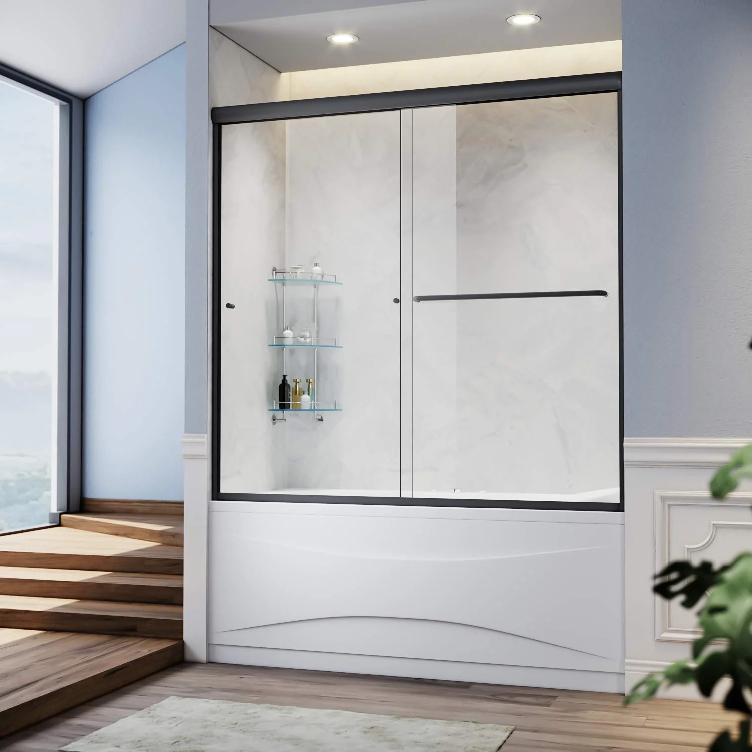 SALLY Shower Bathtub Sliding Door Width 1500mm - 6mm